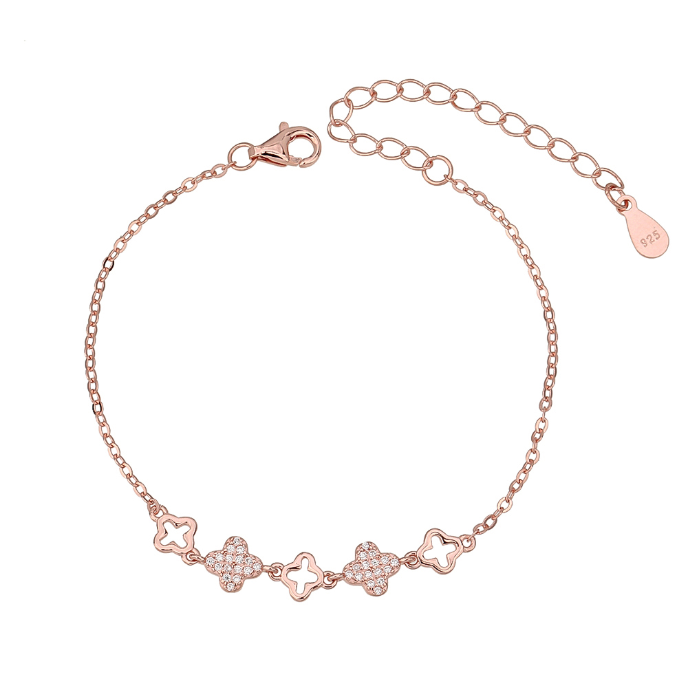 צמיד תלתני רוז – עדינות שמביאה מזל